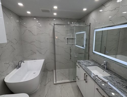 Modern White & Marble Bathroom Suite