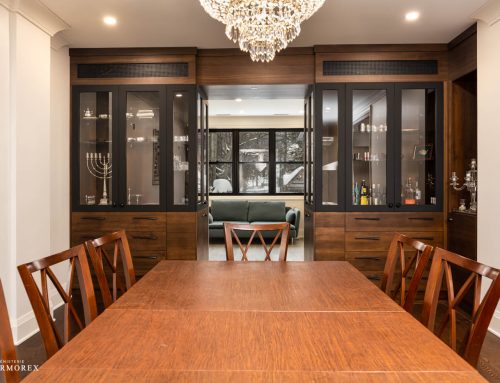 Custom Dining Room Cabinet Project in Montreal
